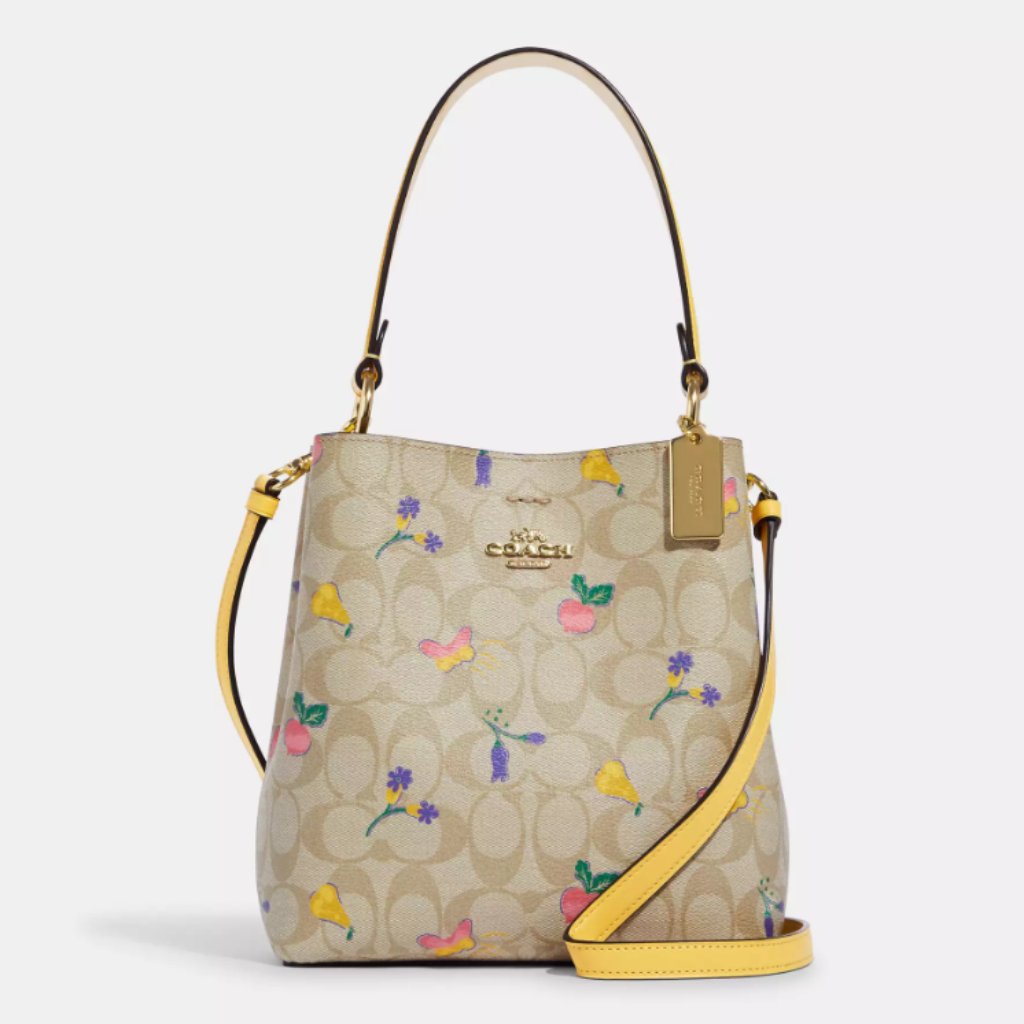 Coach Small Town Bucket Bag In Signature Canvas With Dreamy Veggie Print C8254